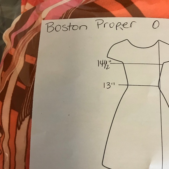 Boston Proper Orange Dress. new without tags MIDI - Picture 6 of 8